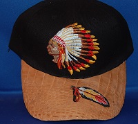 Native American Hat with Alligator Brim