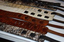 guitar, strap, alligator, leather, back, hide