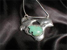 bear, native american, necklace, sterling, silver, turquoise