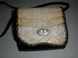 purse, handbag, alligator, cow, horn, ladies