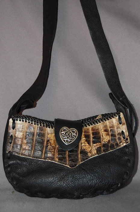 Alligator buffalo handbag